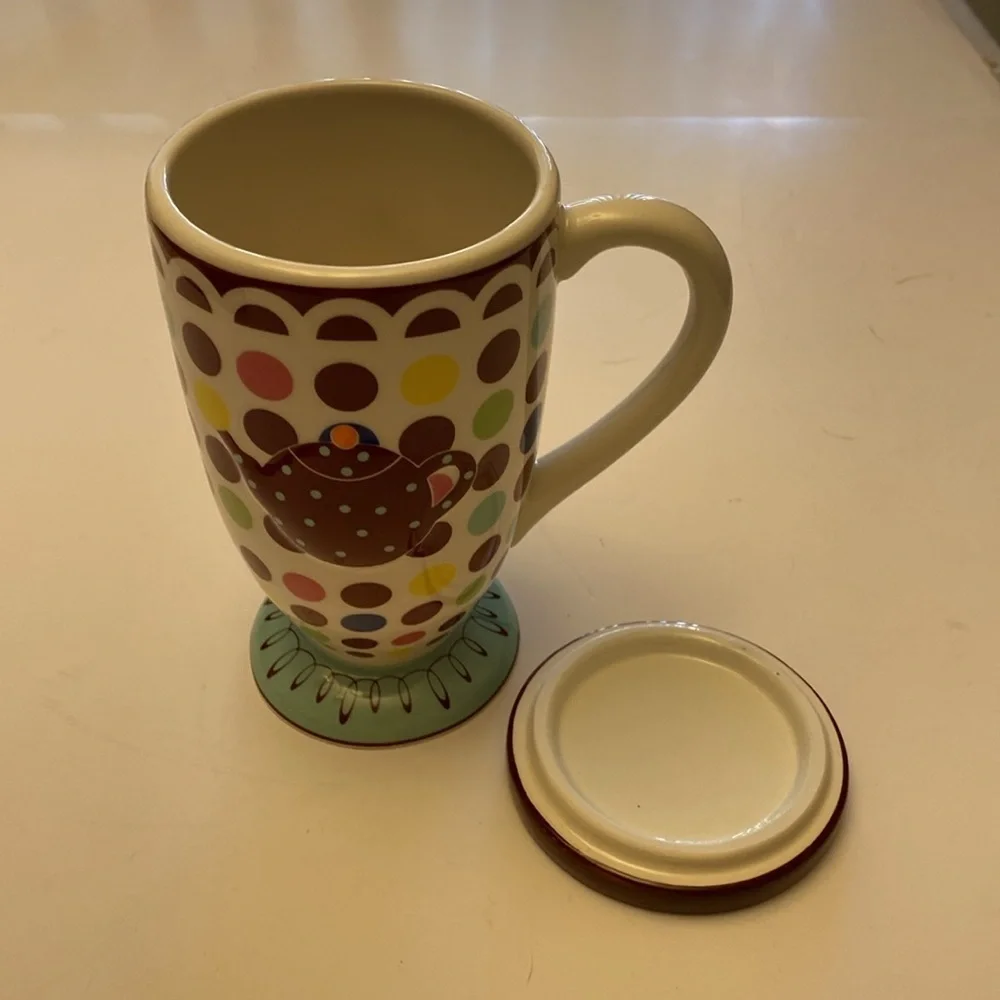 Gorham Polly Put the Kettle On Mug with Lid NWOT
